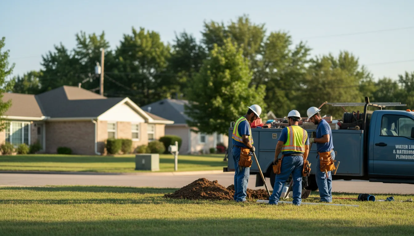 Residential water line and bathroom plumbing service in Grambling, LA